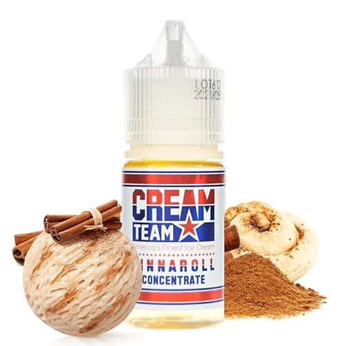 Aroma CINNAROLL 30ml - Kings Crest Cream Team - Concentrado saborizante sin Nicotina - Para mezclar y hacer líquidos de cigarrillos electrónicos Vaper Pod